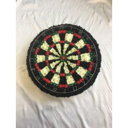 Full Size Dartboard Made Of Flowers