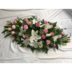 Lily And Rose Coffin Spray