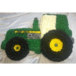 Green Floral Tractor