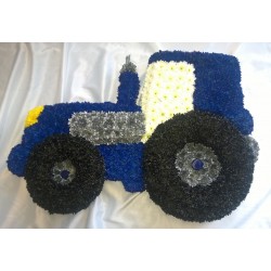 Blue Floral Tractor